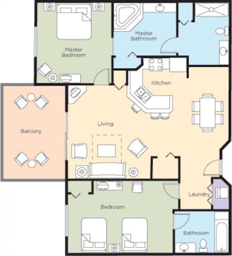 Bonnet Creek 2 Bedroom Deluxe Orlando Bagian luar foto